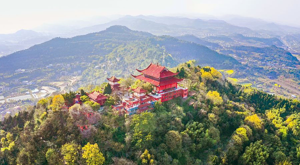 南充西山风景区-万卷楼景区