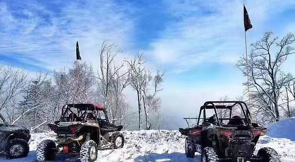 东北越野车雪地摩托车穿越