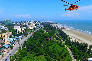 银滩直升机观光