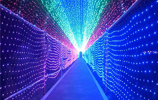 北村村万亩荷塘灯光水幕园