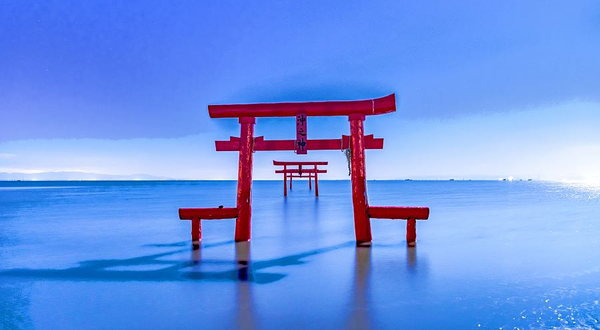 大鱼神社之海中鸟居