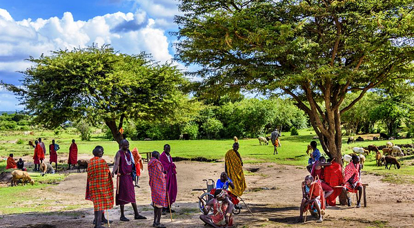 肯尼亚马赛村落