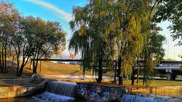 embankment along the Bolshaya Almatinka river