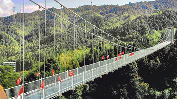 培斜同心玻璃桥