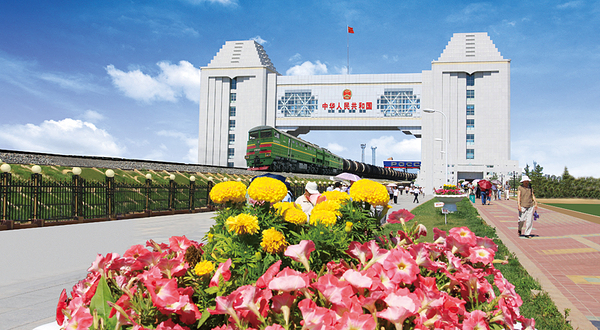 满洲里国门景区