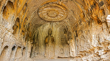 龙门西山石窟-莲花洞