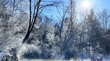 长白山大全河雾凇漂流