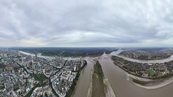 乐山大佛-三江汇流