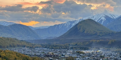 禾木风景区日落观景台