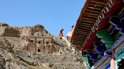 文殊山石窟群旅游景区第 1 张图片