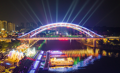 夜游釜溪第 1 张图片