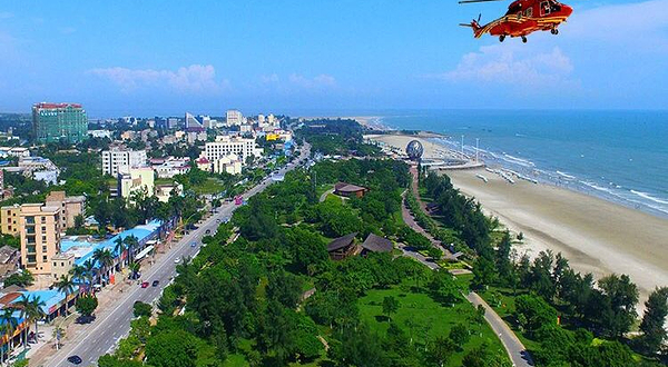 银滩直升机观光