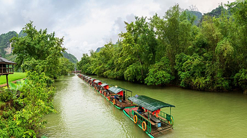 明仕田园风景区-竹筏游客上船码头