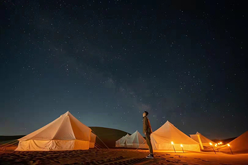 腾格里沙漠星河露营地第 15 张图片