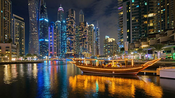 迪拜河游船夜游