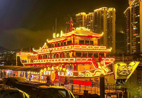 永乐仿古游船夜游三亚湾