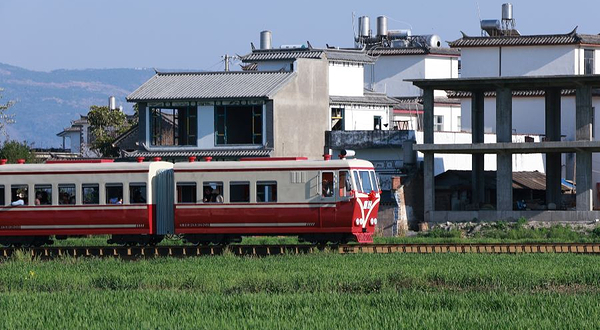 喜洲麦田小火车