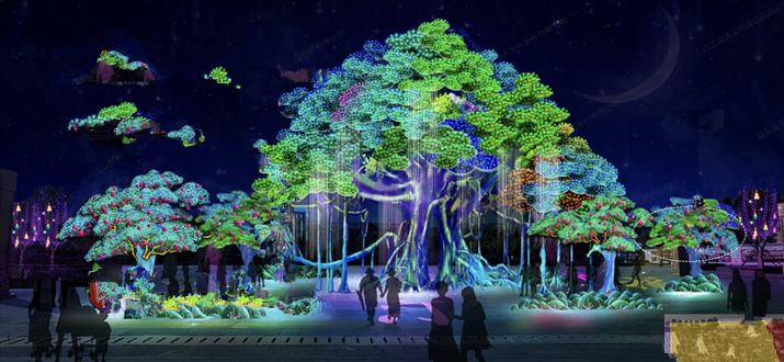 长汀母亲缘广场大型灯会