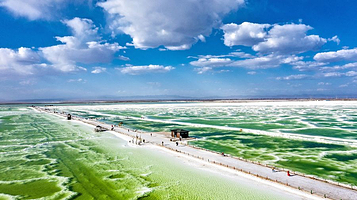 察尔汗盐湖观景台