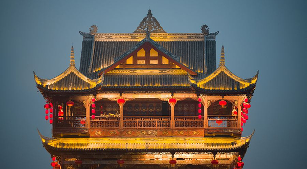 洛带古镇景区-五凤楼