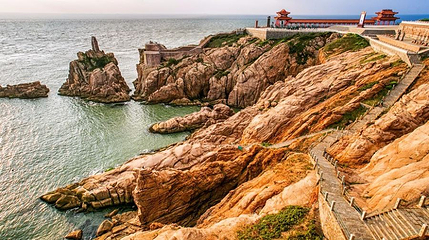 成山头国家重点风景名胜区-海滨栈道第 1 张图片
