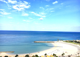 北谷公园落日海滩