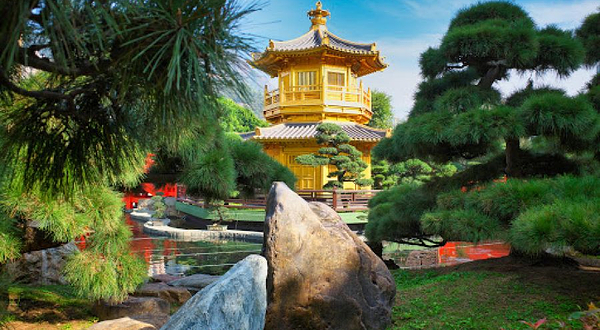 志莲净苑盆景廊