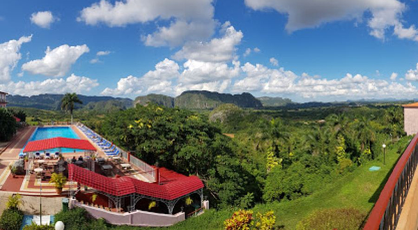 Panorama view over Viñales Valley