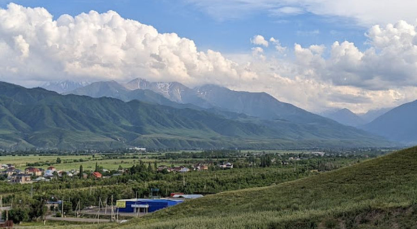 Panorama view to Bishkek. Chon Aryk mountain