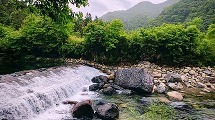 石台牯牛降龙门景区-观瀑亭第 1 张图片