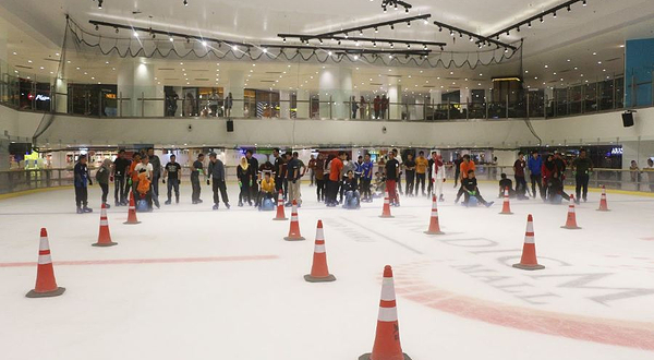 Blue Ice Skating Rink
