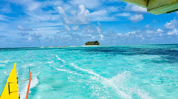 Secret sand bar near Guyam island