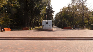 Ship gun from the cruiser 