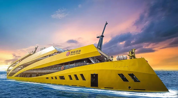新朝全景秦皇岛海上游船