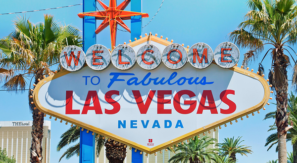 欢迎来到绚丽的拉斯维加斯招牌