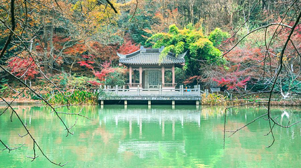 南京栖霞山风景名胜区-桃花湖第 1 张图片