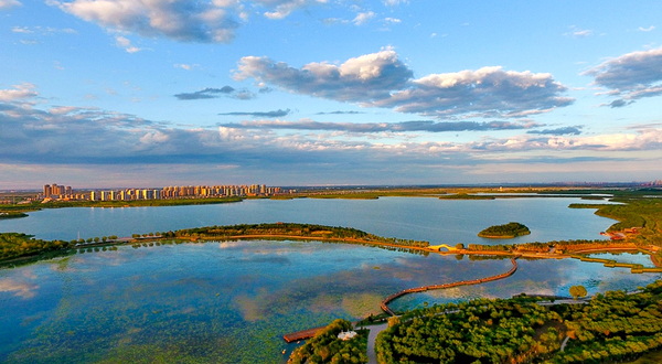 今夕东丽湖景区
