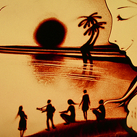 印象北海李泰山沙画剧院