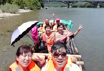 楠溪江桃花源竹筏漂流第 11 张图片